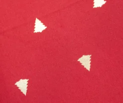 Broyhill Festive Gathering Red & Gold Foil Trees Fabric Tablecloth -Broyhill 810617040 810617039 810617041 810617042 A8 1