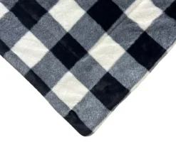 Black & White Buffalo Check Faux Fur King Comforter 8 Black & White Buffalo Check Faux Fur King Comforter -Broyhill 810617563 810617564 A8 3