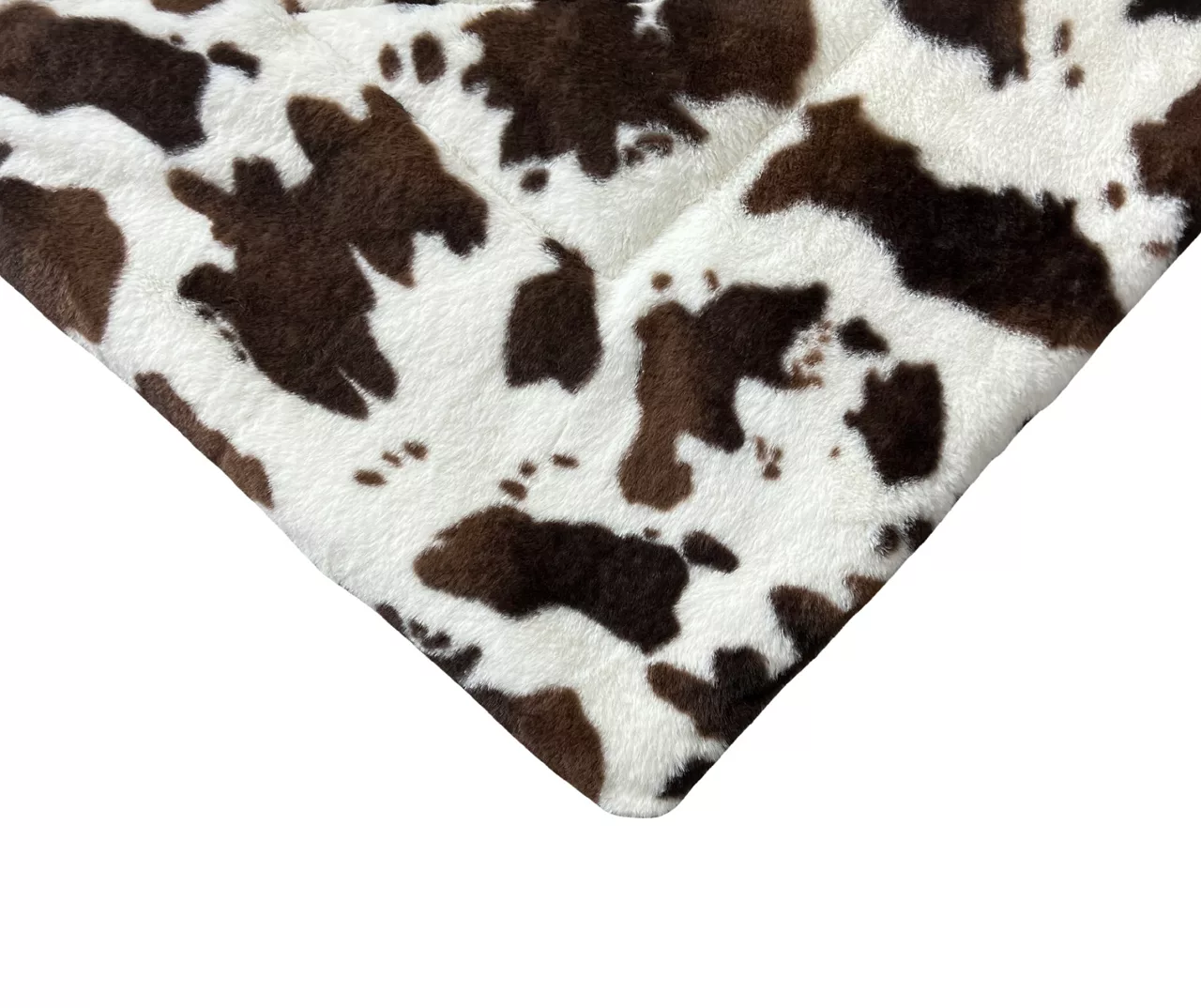 Cream & Brown Cow Print Faux Fur Full/Queen Comforter 4 Cream & Brown Cow Print Faux Fur Full/Queen Comforter - Image 4