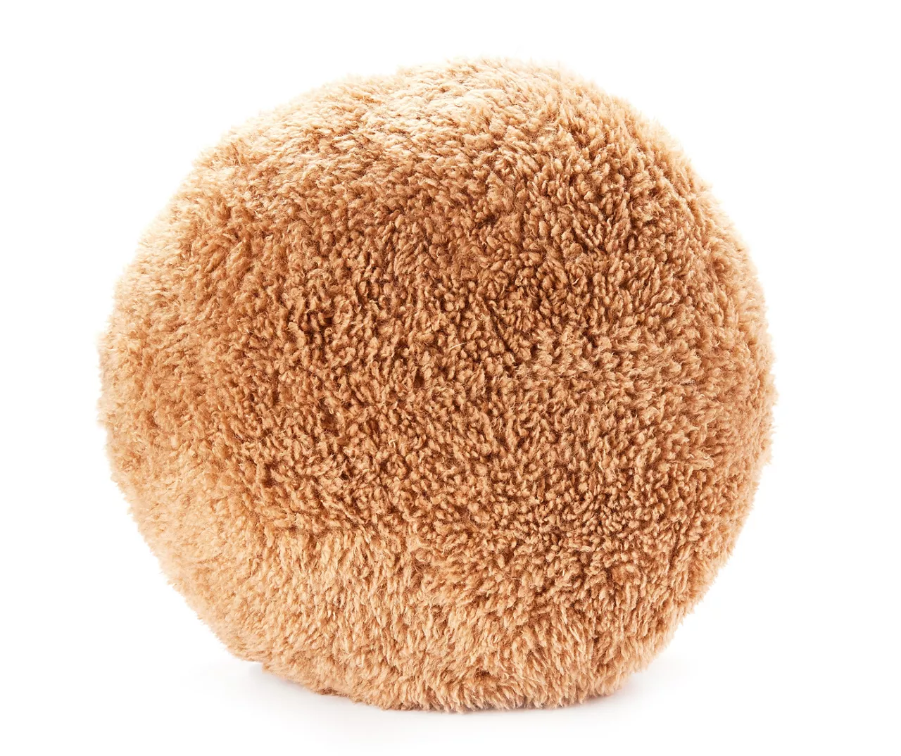 Brown Faux Fur Round Throw Pillow 1 Brown Faux Fur Round Throw Pillow