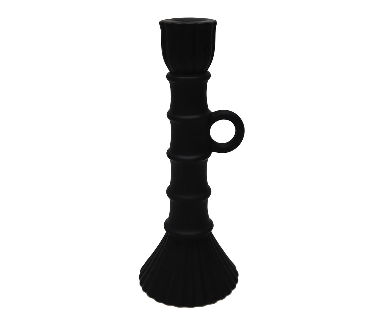 Broyhill Homeward Black Ceramic Taper Candle Holder 2 Broyhill Homeward Black Ceramic Taper Candle Holder - Image 2